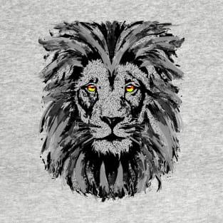 Gray Lion Apron - Gray Lion Face Apron T-Shirt